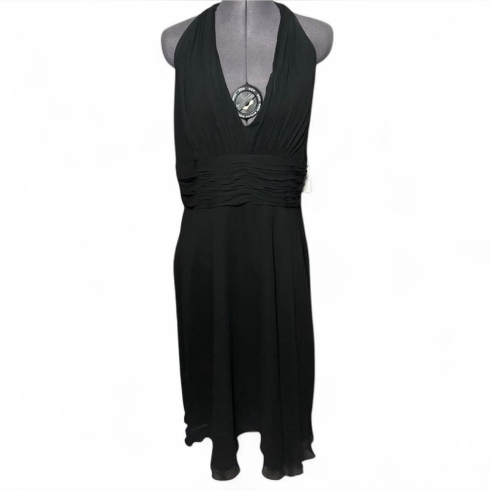 Donna Morgan Vintage Silk Halter Cocktail Dress
